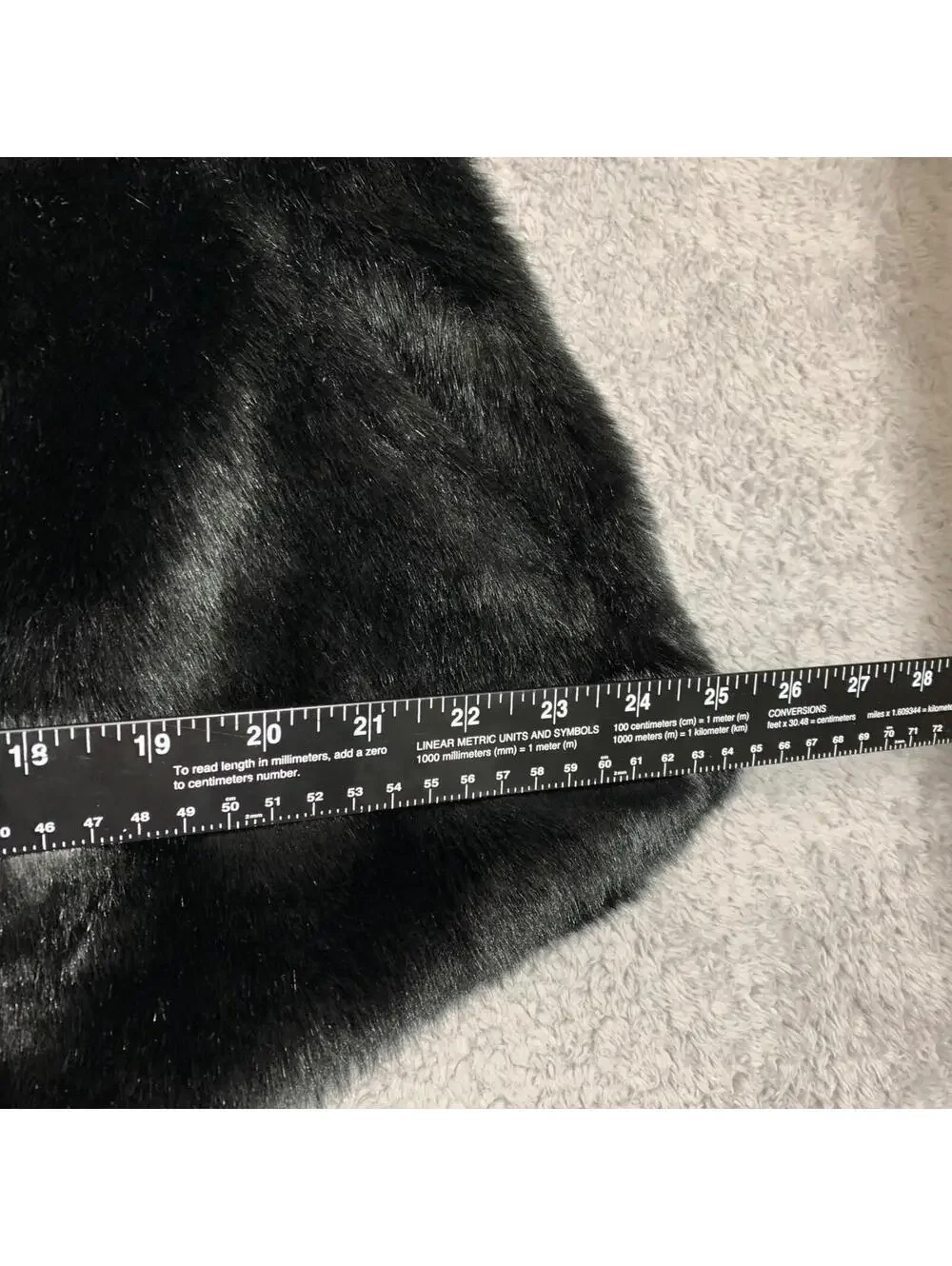 Kardashian Kids Faux Fur Capelet Girls Black Plush Formal Shrug Wrap Button Fron